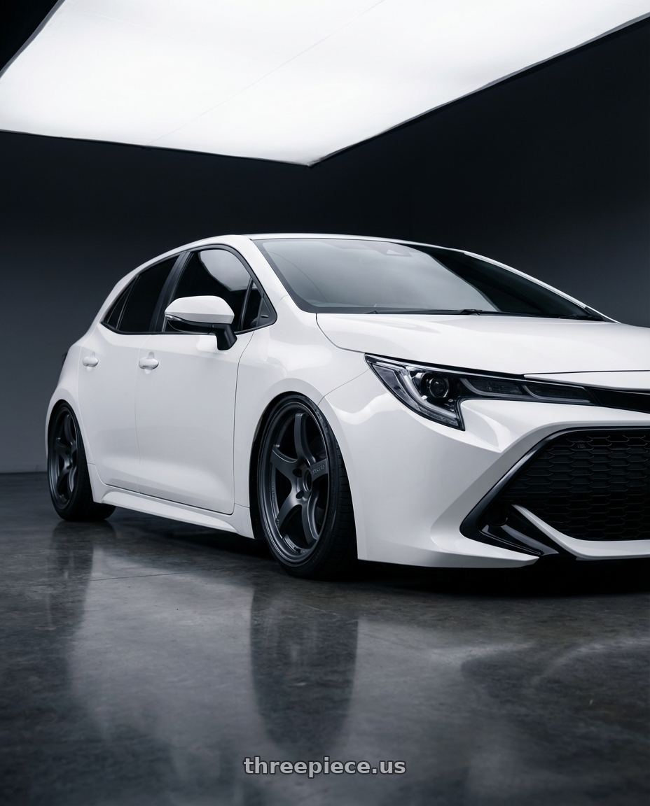 2023 Toyota Corolla Hatchback with Gram Lights 57CR 5x114.3 18x9.5+38 Gunblue II wheels
