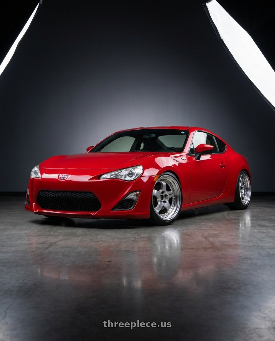 2013 Scion FR-S with Work Meister S1 3P 5x100 18x8+43 R Disk Bright Buff Finish wheels