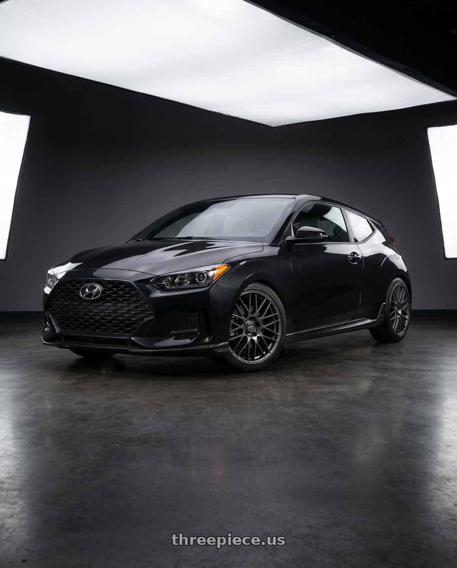 2019 Hyundai Veloster with Enkei EKM3 5x114.3 18x8+40 Gunmetal wheels