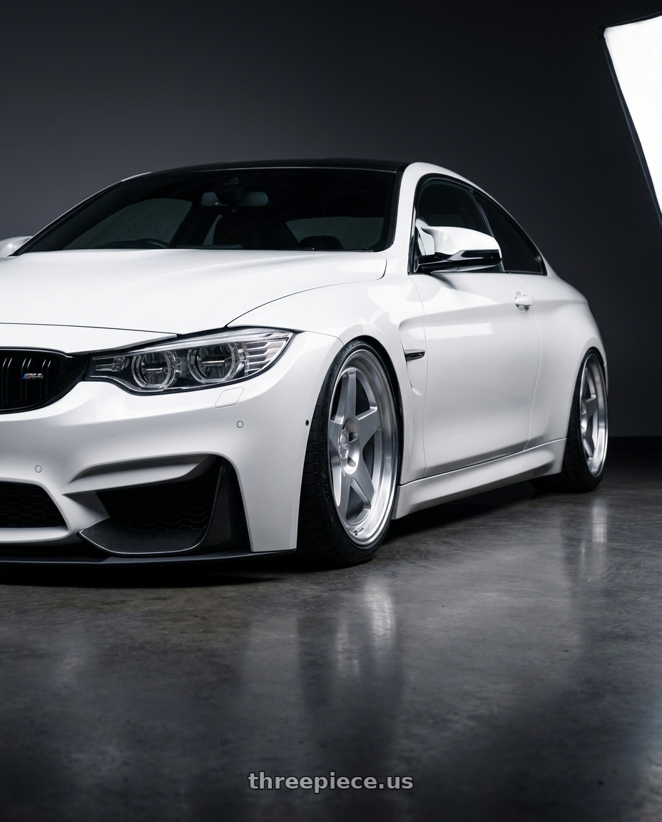 2018 BMW M4 F82 with Kansei K12H KNP 5X120 19x9.5 22 Hyper Silver wheels