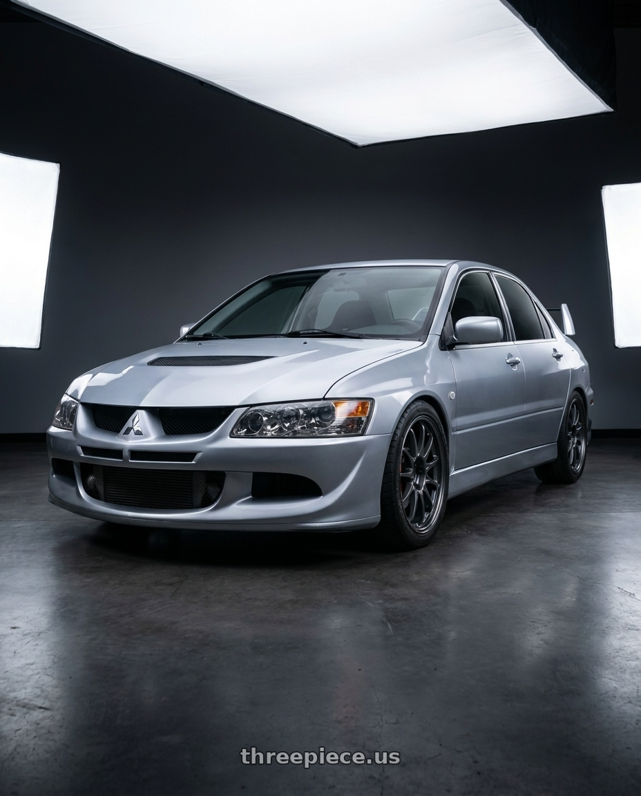 2005 Mitsubishi Evolution 8 MR with Volk Racing CE28N-PLUS M-SPEC 5x112 18x9 +38 BLAST GUNMETAL wheels