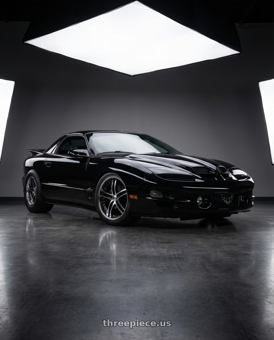 1997 Trans Am  with XIX Wheels XIX 15 5x114.3 20x10 +40 Gloss Black Machined with Stainless Steel Lip wheels