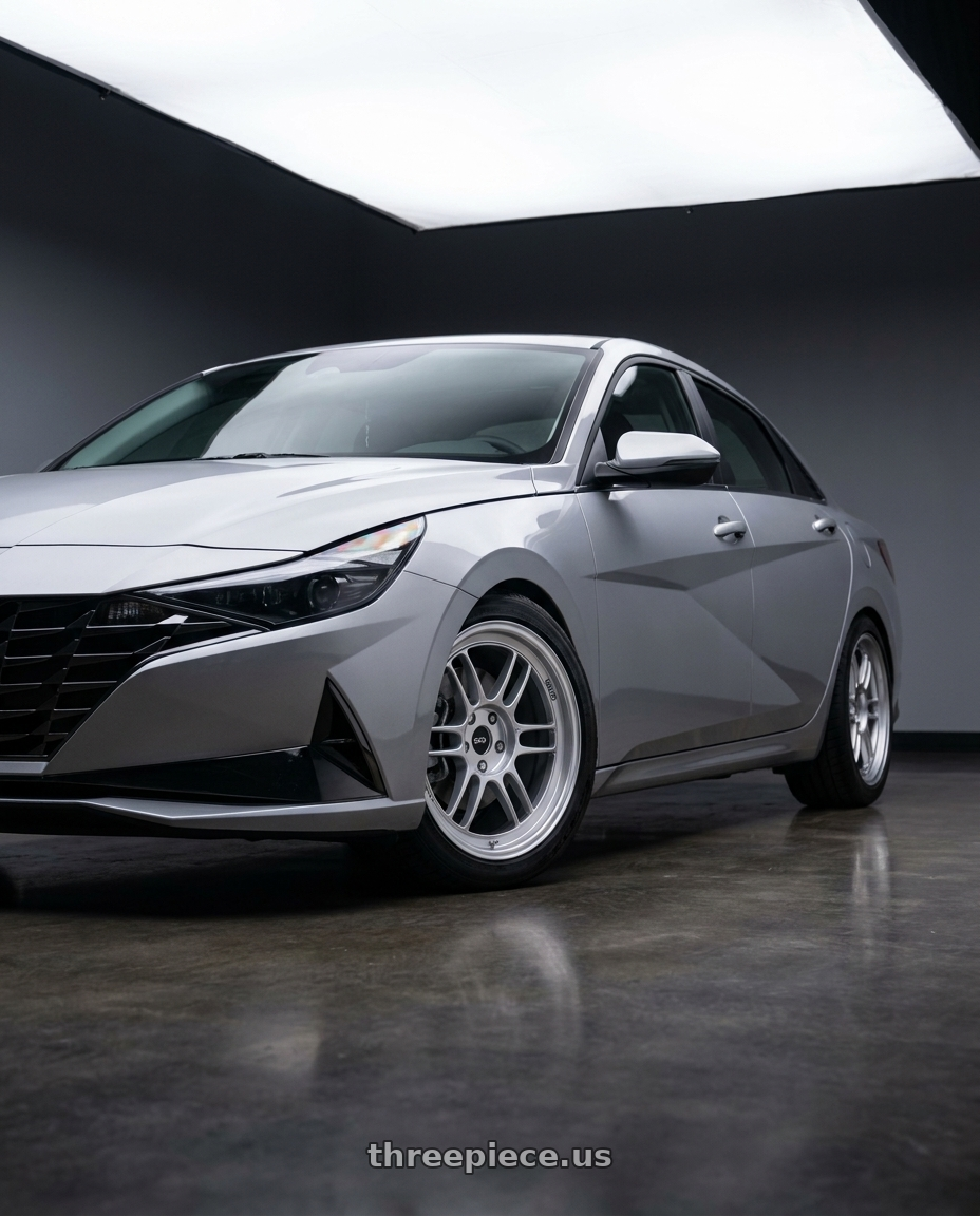 2021 Hyundai Elantra Limited with Enkei RPF1 5x114.3 18x9.5+45 Silver wheels