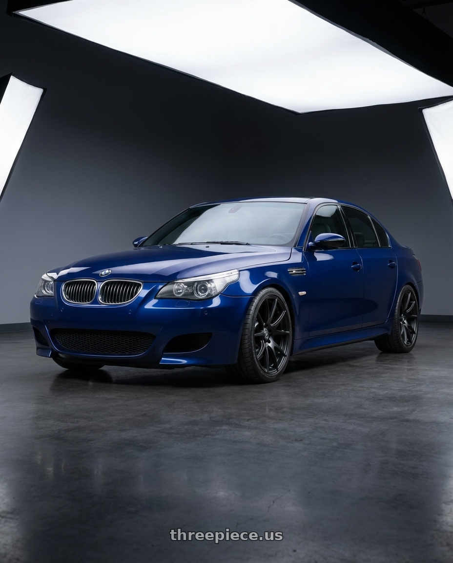 2010 BMW M5 E60 with Forgestar CF5V 5x120 19x9 +38 Satin Black wheels
