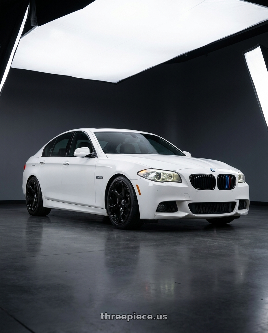 2013 BMW 535i with Heritage Wheel Kokoro MonoC 5X120 19x9.5+38 Black wheels
