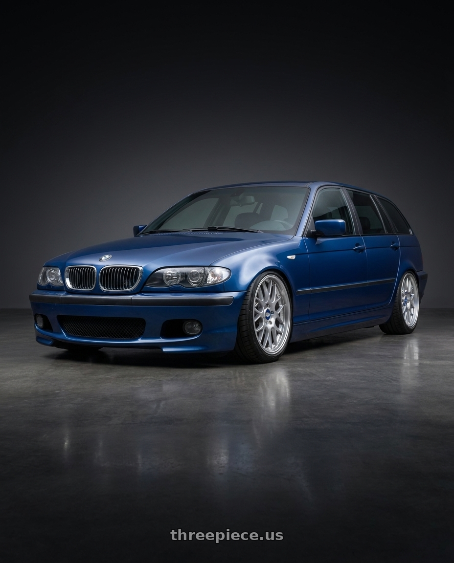 2005 bmw 330d with BBS CH-R 5x130 19x8.5 +51 Brilliant Silver Polished Rim Protector wheels