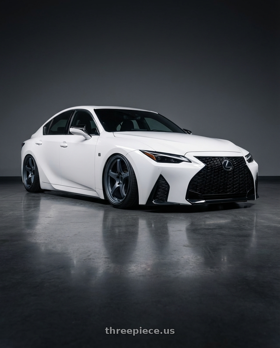 2024 Lexus IS 350 with Gram Lights 57CR 5x114.3 19x9.5+35 Gunblue II wheels