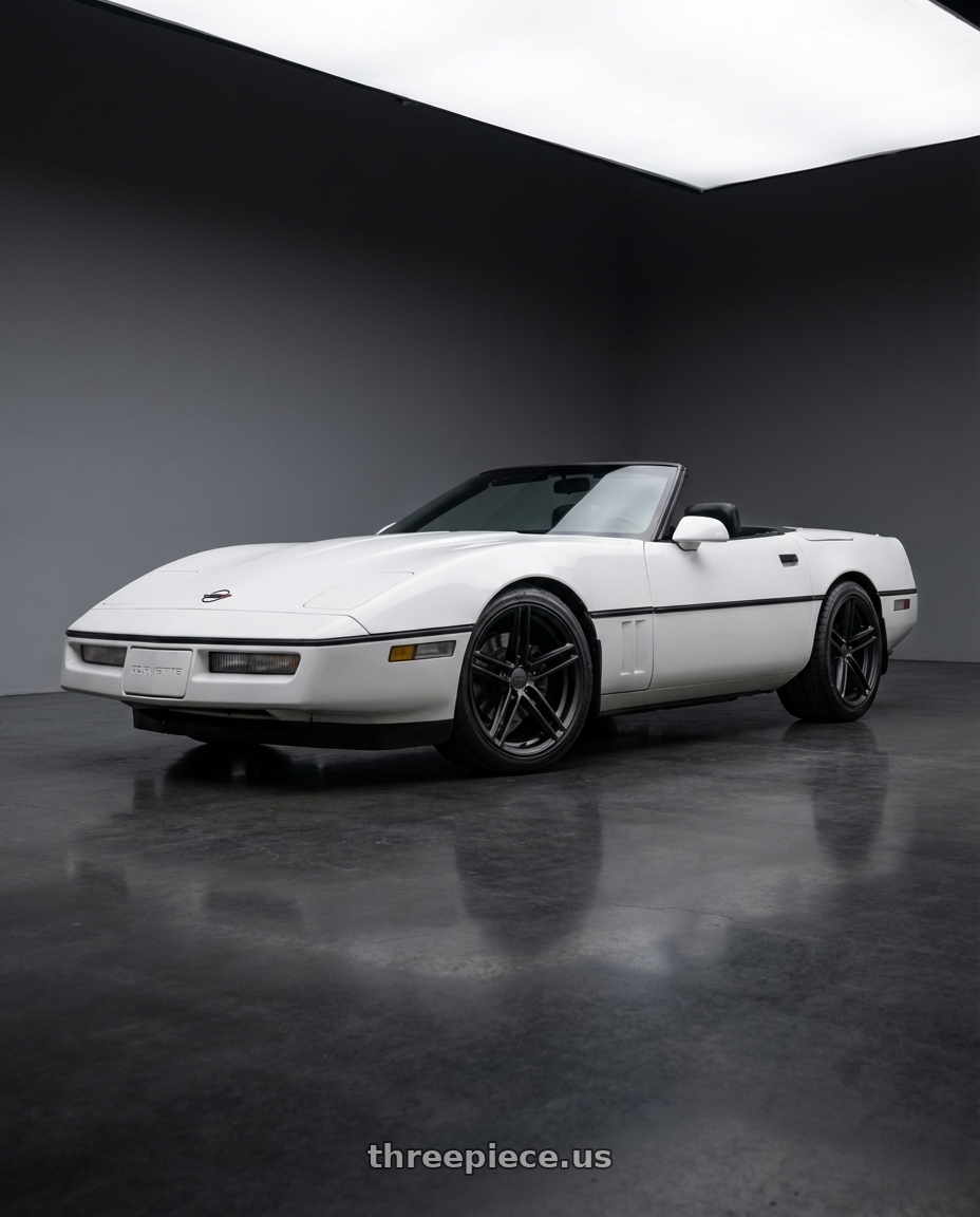 1987 Chevy corvette with TSW CHAPELLE 5X120 17X8 +35 MATTE BLACK wheels