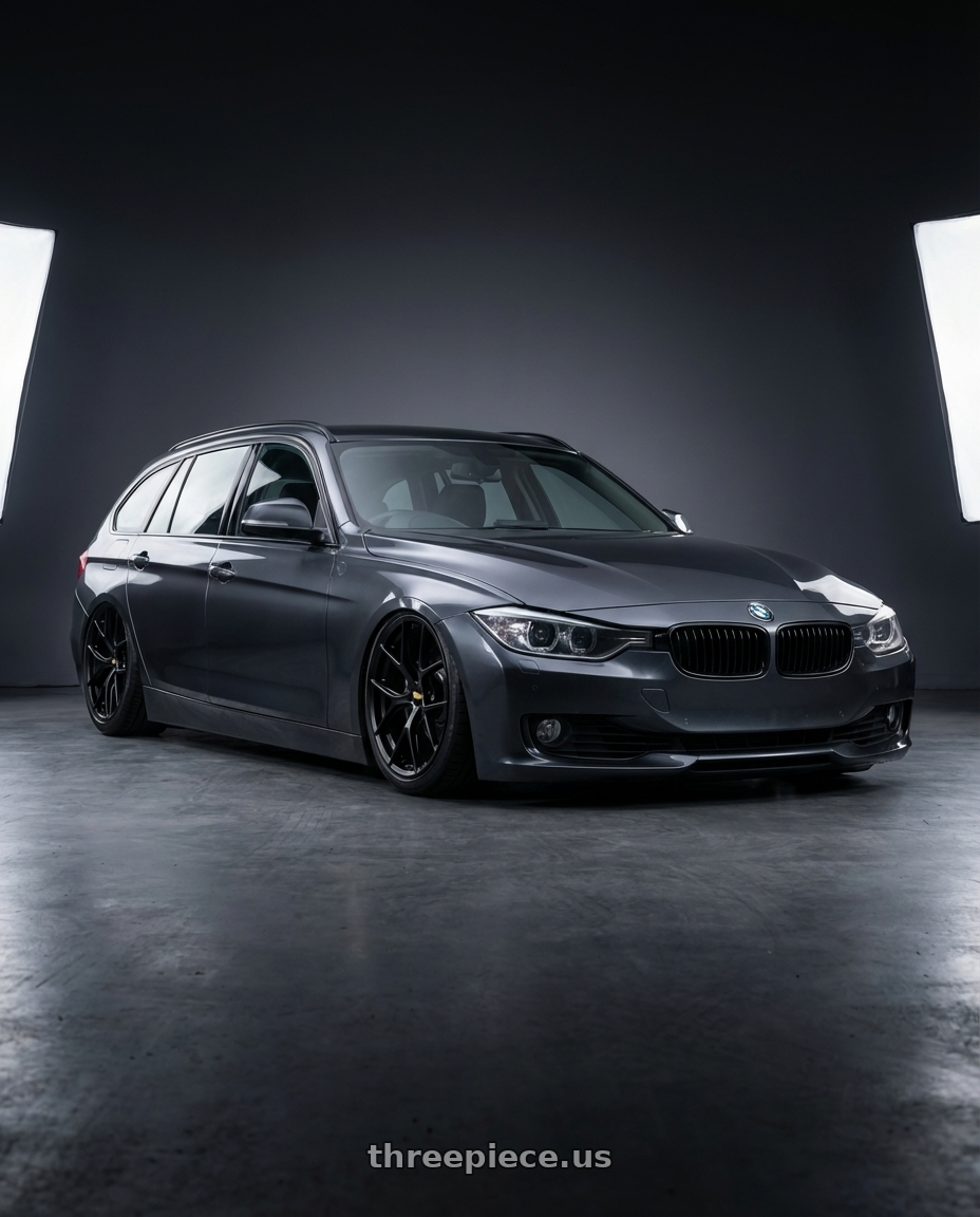 2016 BMW 3 Series F30 with BBS FI-R 5x120 19x9.5+22 Satin Black wheels