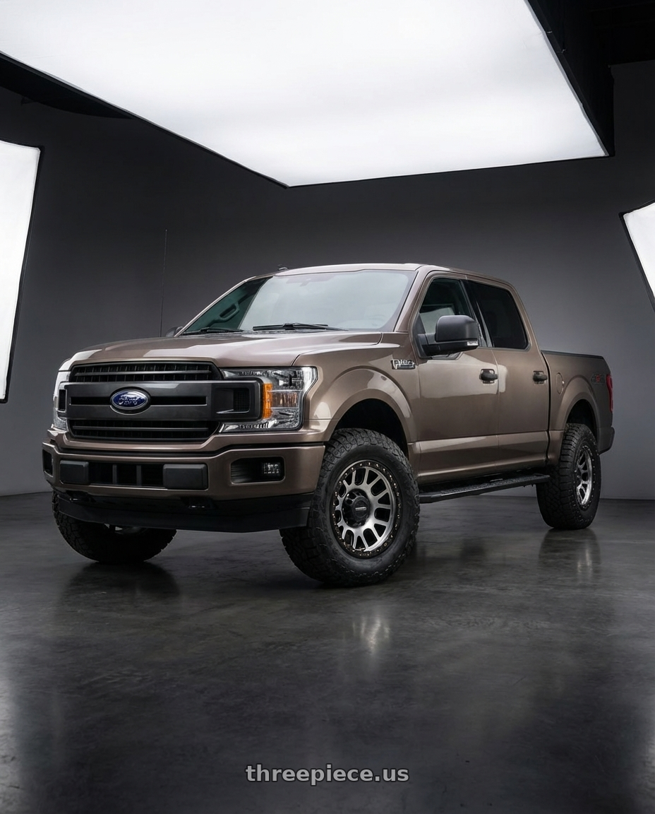 2019 Ford F-150 with Vision Off-Road 111 Nemesis 6x135 20x9+0 Matte Black Machined Face wheels