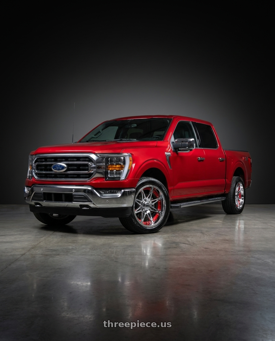 2025 ford f150 XLT supercrew with Moto Metal MO993 HYDRA 6X135 20X10 -18 CHROME wheels