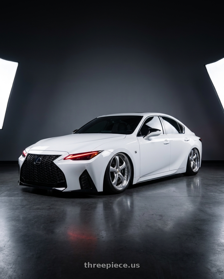 2021 lexus is350 with Work Wheels VS-KF 5x114.3 18x7.5+40 Light Grey Silver O Disk FULL REVERSE wheels