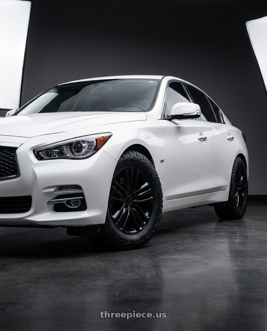 2014 Infiniti q50 with OE Performance 176 6x139.7 26x10 +24 Gloss Black wheels