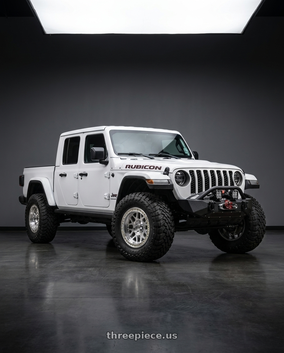 2021 Jeep Gladiator Sport with KMC KM235 GRENADE CRAWL BEADLOCK 5X127 17X9 -38 MACHINED wheels