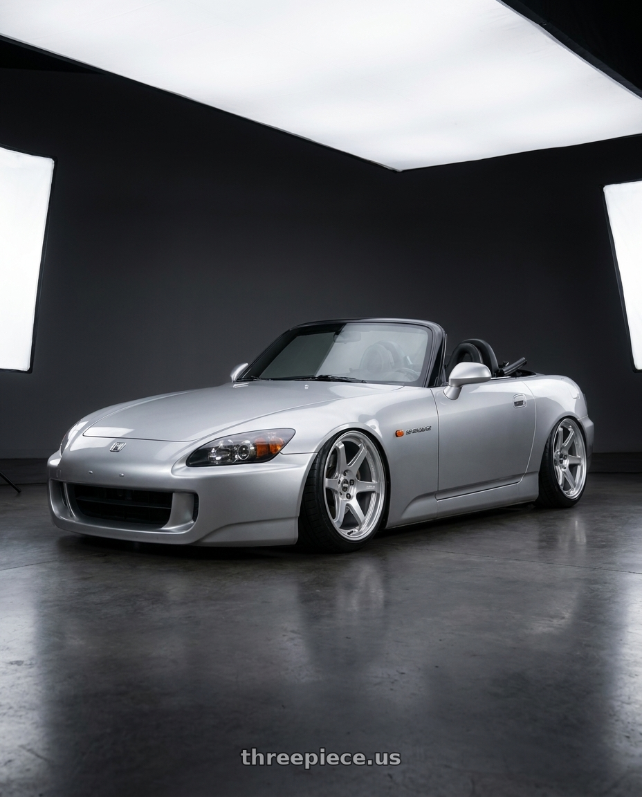 2009 Honda S2000 with ESR Wheels APEX SERIES AP6 5x114.3 18x9.5 +22 Hyper Silver wheels