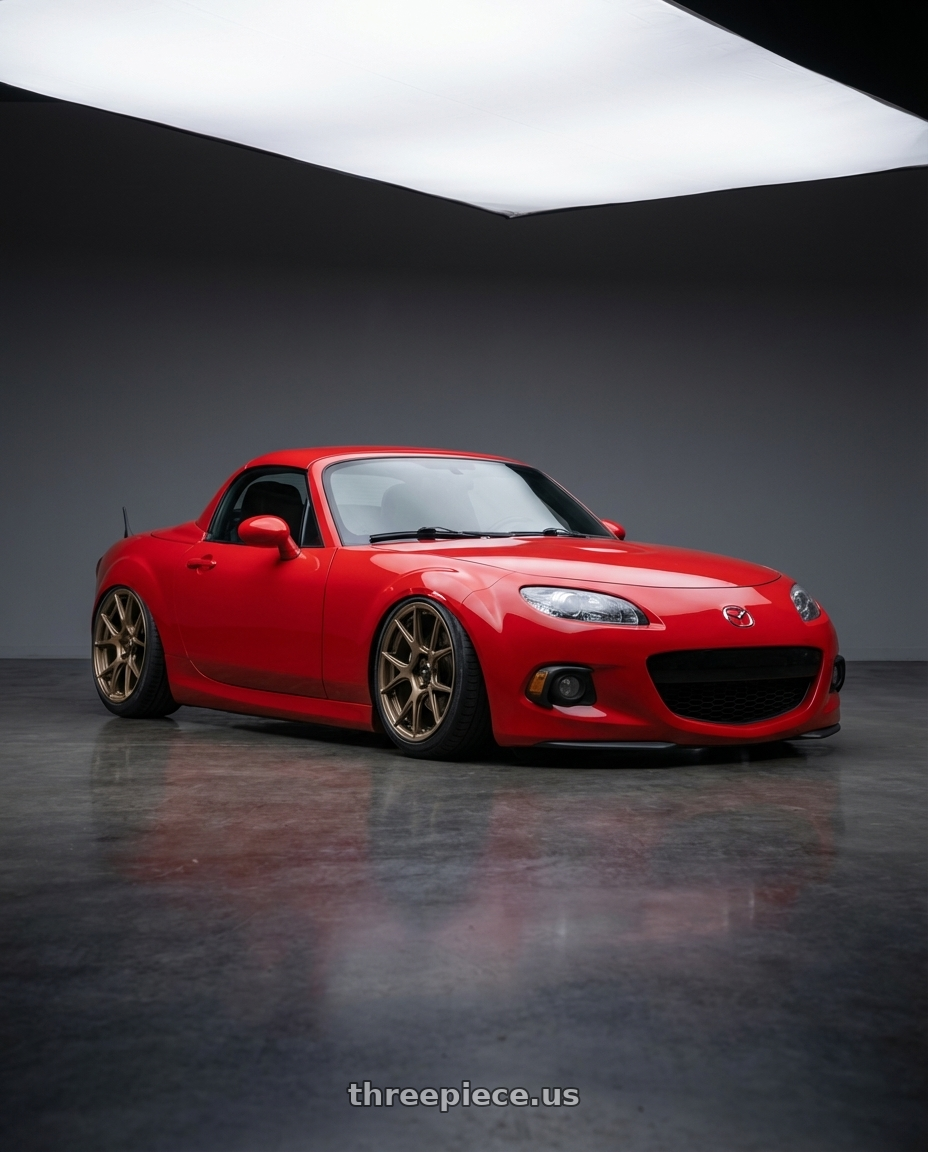 2012 Mazda MX-5 Miata NC with Konig Ampliform 5x114.3 17x9+40 Gloss Bronze wheels