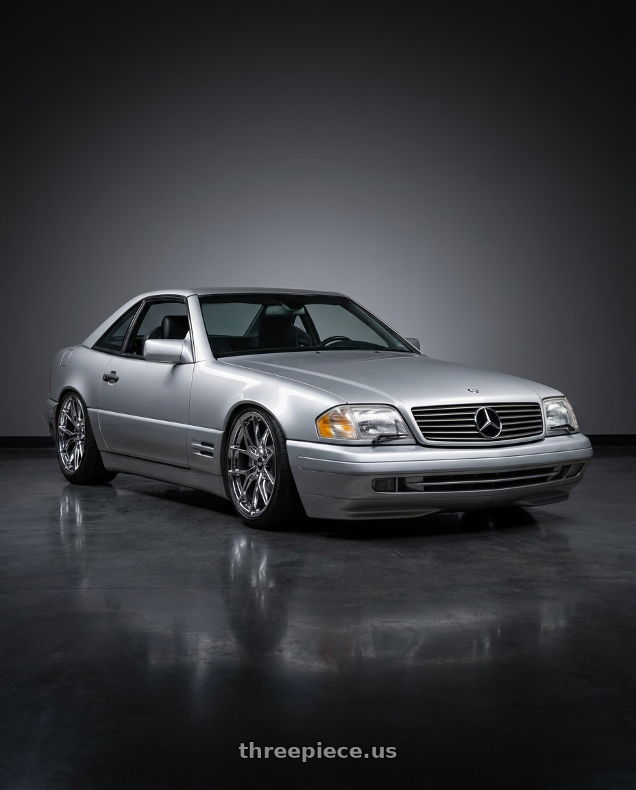 1998 Mercedes SL500 with ESR Wheels RF2 5x112 18x8.5 +30 Vacuum Chrome wheels