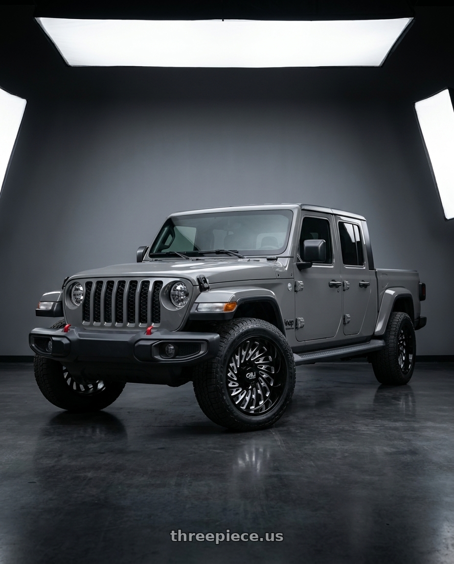 2021 Jeep Gladiator Sport with Cali Off-Road Switchback 9108 5x127 20x12-51 Gloss Black/Milled wheels
