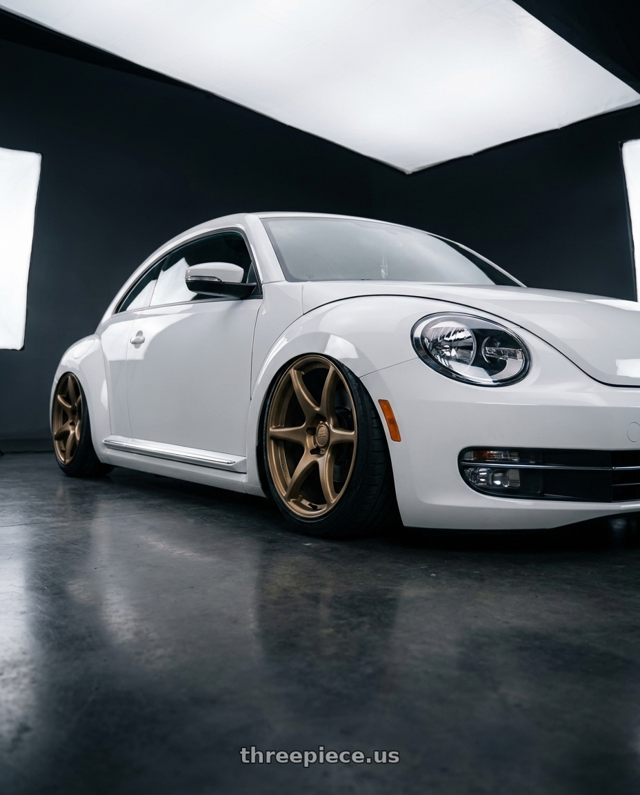 2016 Volkswagen Beetle Turbo with Kansei K11B Tandem 5X112 18x8.5 35 Bronze wheels