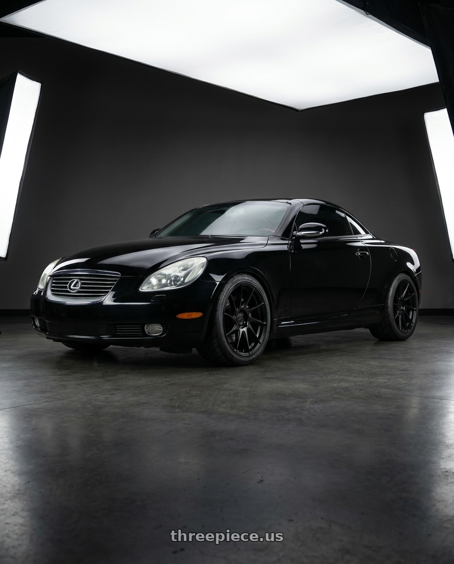 2005 lexus sc430 with Aodhan AH09 5x114.3 18x9.5 +35 Gloss Silver Machined Face wheels