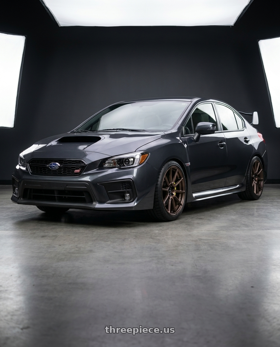 2021 Subaru WRX with Enkei TS10 5x114.3 18x9.5+35 Dia Copper wheels