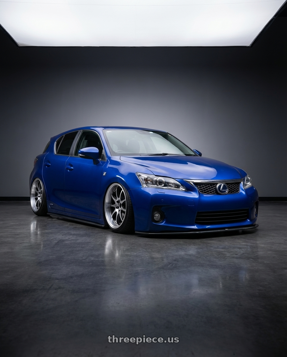 2014 Lexus CT200h with Work Emotion D9r 5x100 18x10.5 +15 Gt Silver Rim Cut wheels