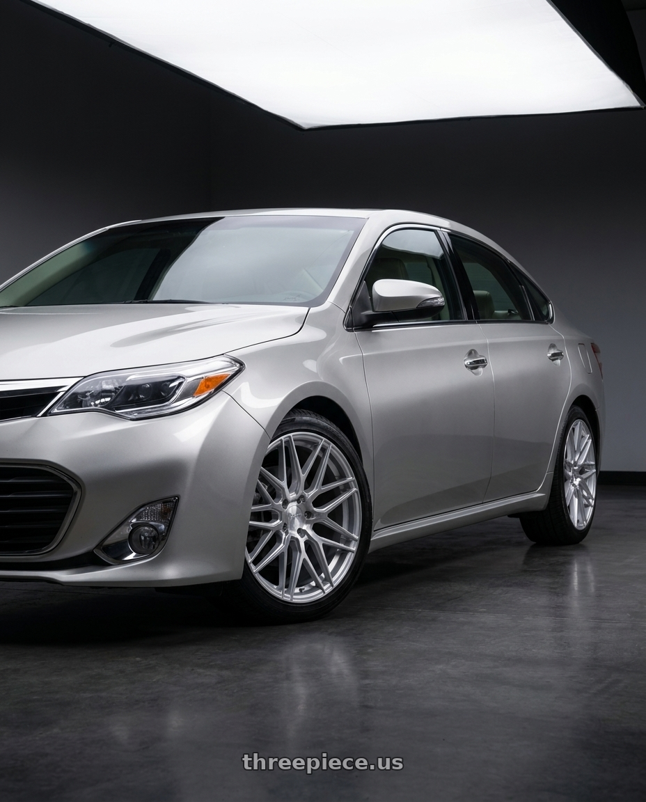 2013 toyota avalon with F1R F103 5x114.3 18x8.5 +38 Brushed Silver wheels