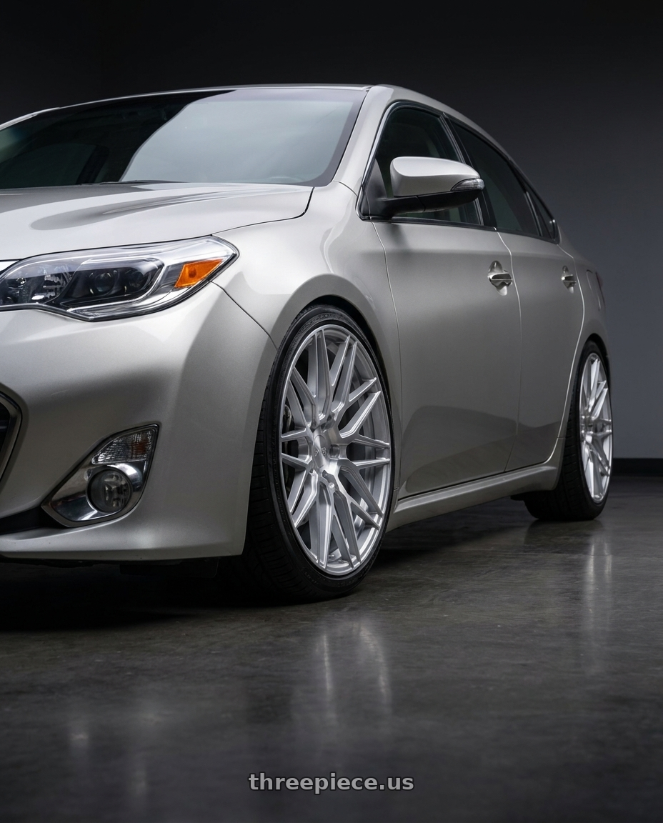 2013 toyota avalon with F1R F103 5X114.3 19x9 +35 Brushed Silver wheels