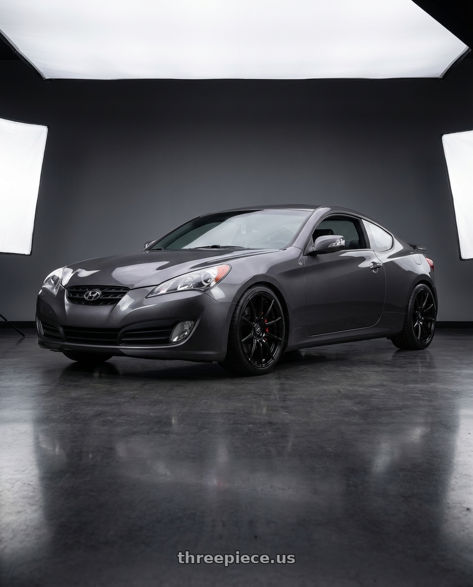 2014 Hyundai Genesis Coupe with Forgestar CF10 5x114.3 19x10 +42 Gloss Black wheels