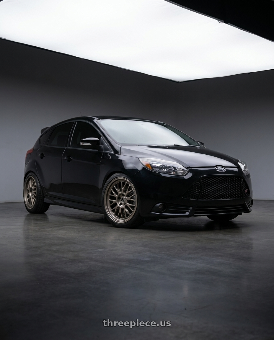 2013 focus st black with fifteen52 HOLESHOT 5x108 19x9 +45 MAGNESIUM GREY (SATIN BRONZE) wheels