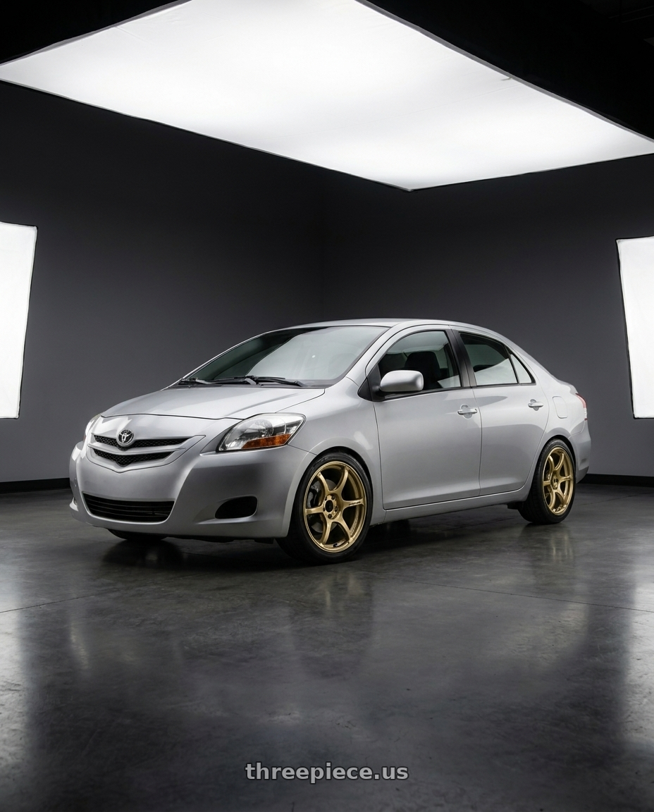 2012 Toyota Vios with Advan RGIII 4x100 18x7.0+42 Gold wheels