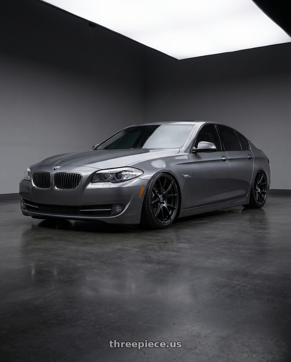2016 BMW 5 Series F10 with Forgestar CF5V 5x120 20x9 +38 Satin Black wheels