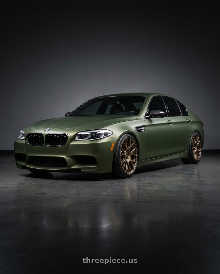 2014 BMW M5 with BBS CH-RII 5x112 22x10.5 +15 Matte Bronze wheels