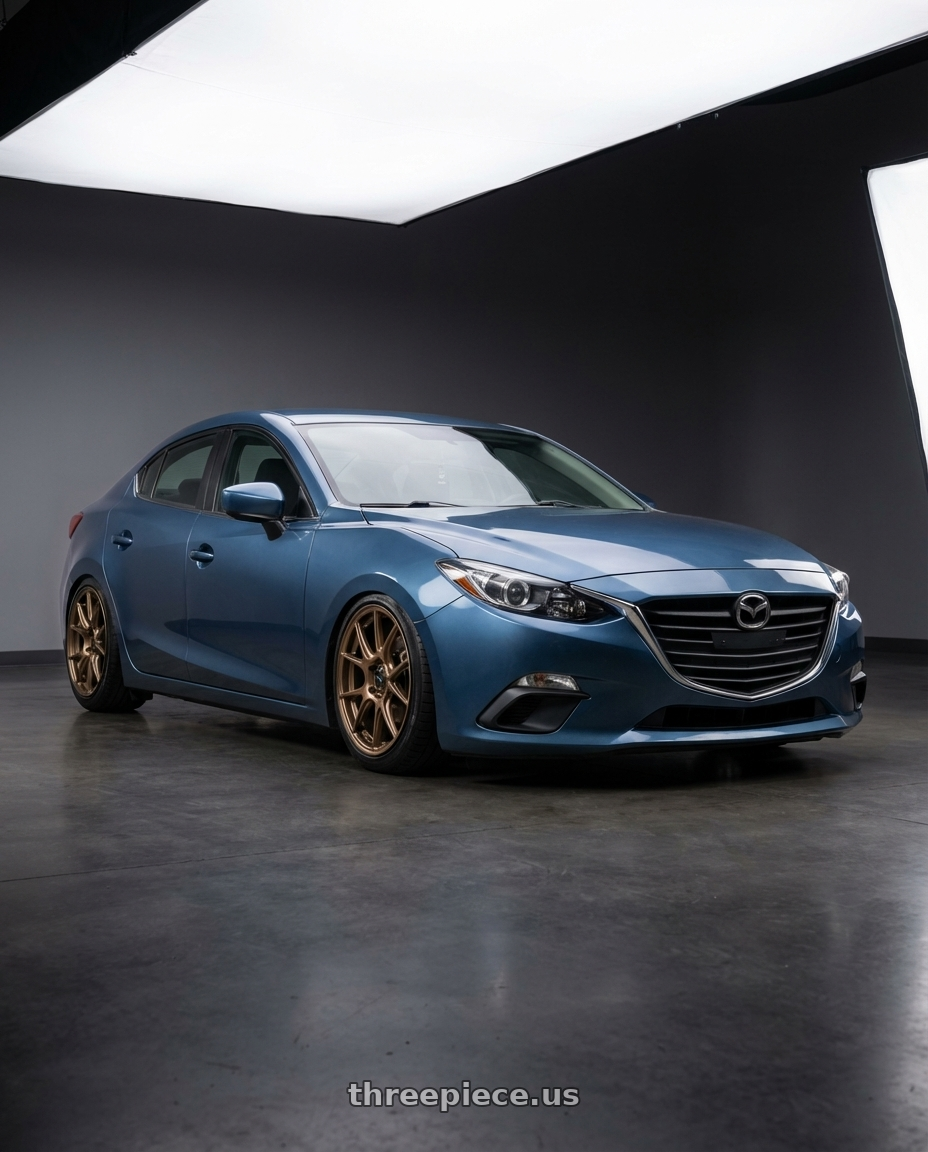 2016 mazda 3 with Konig Ampliform 5x114.3 19x8.5+45 Gloss Bronze wheels