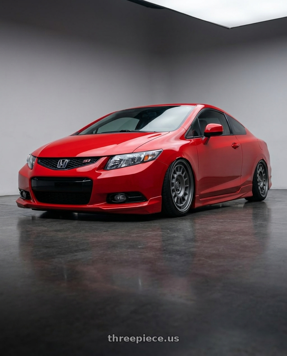 2011 Honda Civic Si with fifteen52 ALPEN MX 5x114.3 17x8 +38 FROSTED GRAPHITE (SATIN GREY) wheels