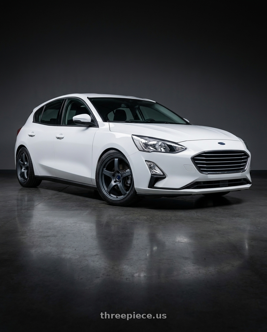 2021 Ford Focus Trend with Gram Lights 57CR 5x100 18x9.5+38 Gunblue II wheels