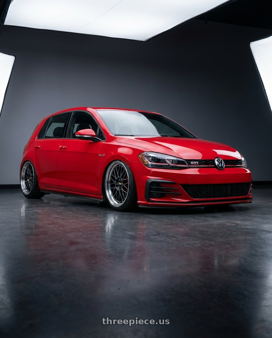 2019 Volkswagen gti with BBS LM 5x114.3 18x8.0+35 Diamond Black wheels