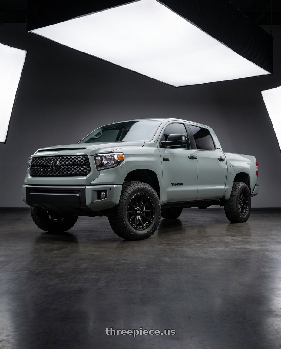 2018 Toyota Tundra with KMC KM100 SYNC 5X150 20X9 +18 SATIN BLACK wheels