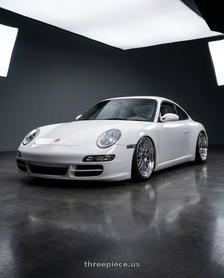 2010 Porsche 9972 carrera white stone grey interior with BBS LM 5x112 19x11.0+35 Diamond Silver wheels