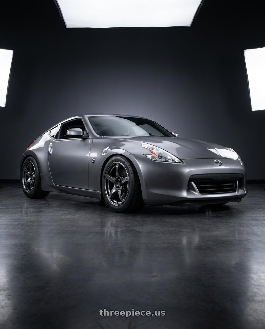 2009 Nissan 370z with Advan Racing TC4 5x120 18x9.5 +38 BLACK CHROME wheels
