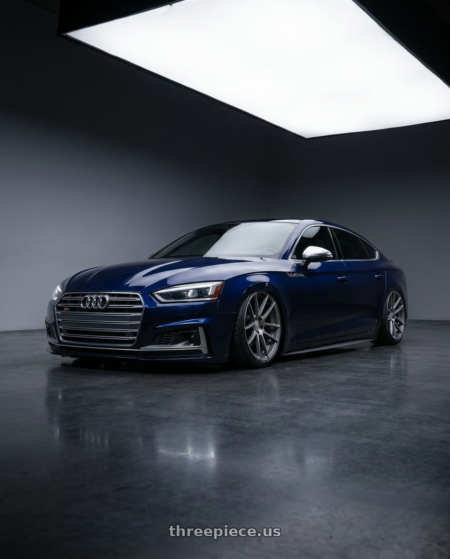 2014 Audi S5 B8 with Avant Garde Wheels M510 5X112 20x10 +25 Dolphin Grey wheels