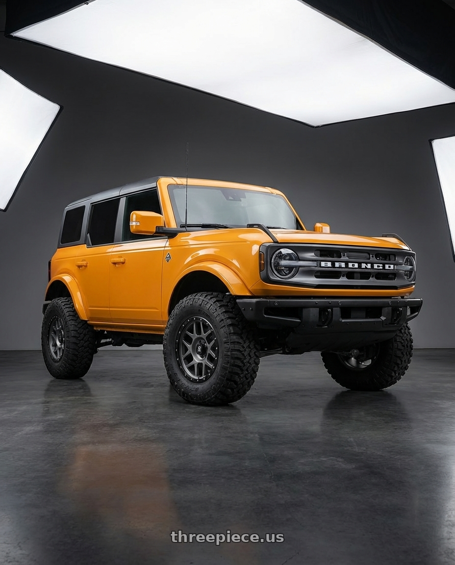 2024 Ford Bronco with XD XD127 BULLY 6X139.7 20X9 +0 MATTE GRAY BLACK RING wheels