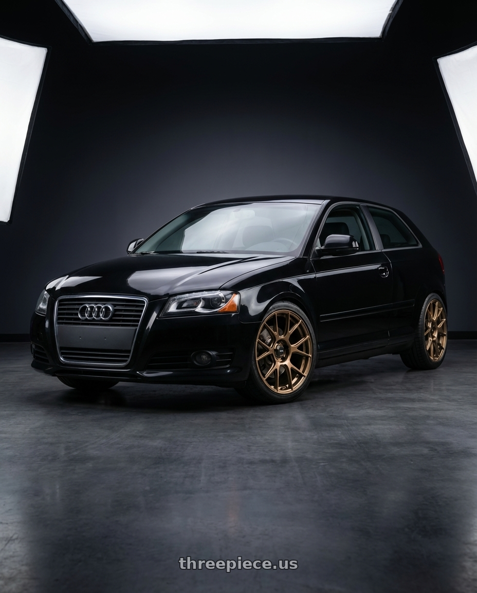 2012 Audi A3 8P with Konig Ampliform 5x112 18x8.5+43 Gloss Bronze wheels
