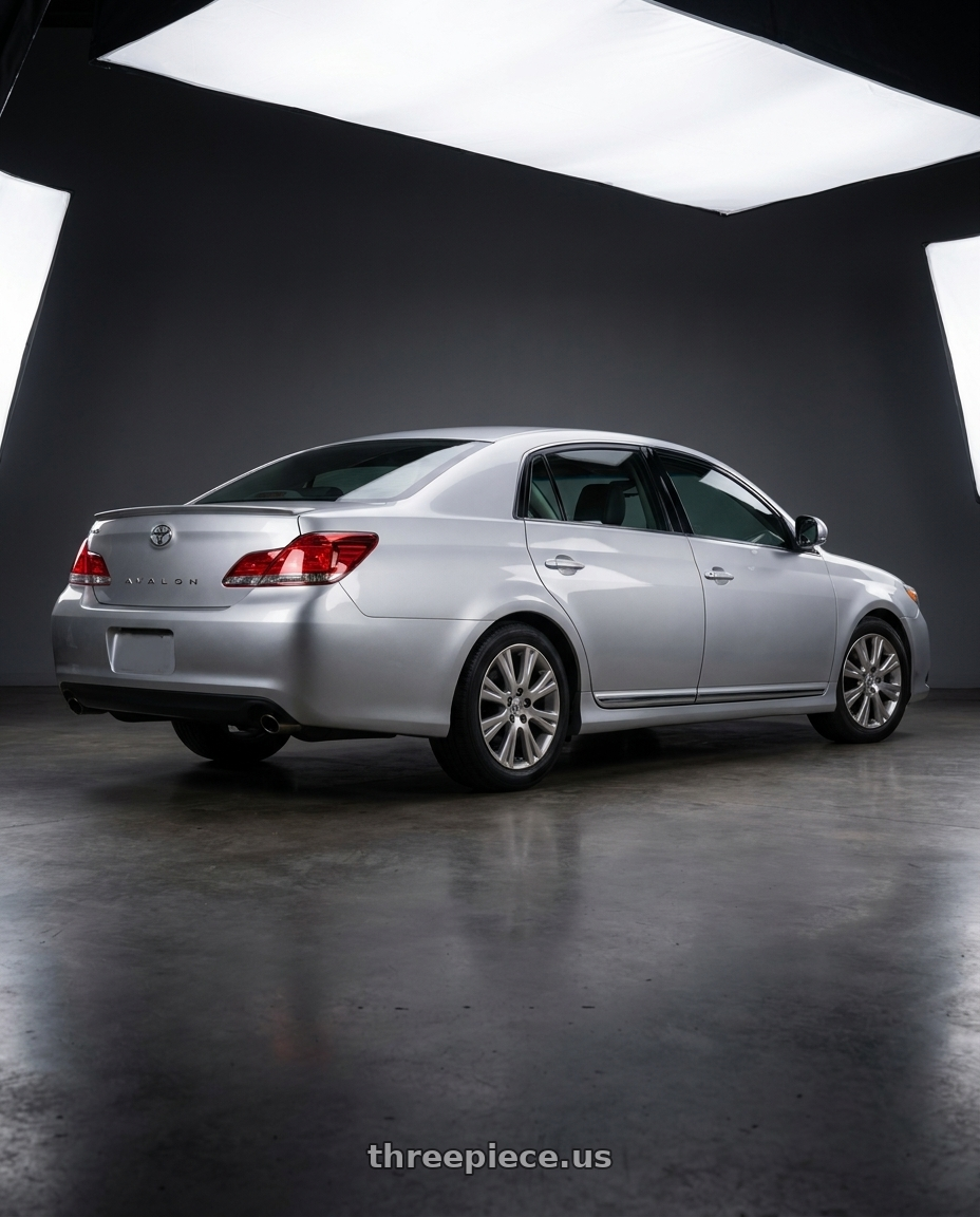 2011 Toyota Avalon with OE Wheels LX43 5x114.3 17x7+45 Hyper wheels rear three quarter view square tires