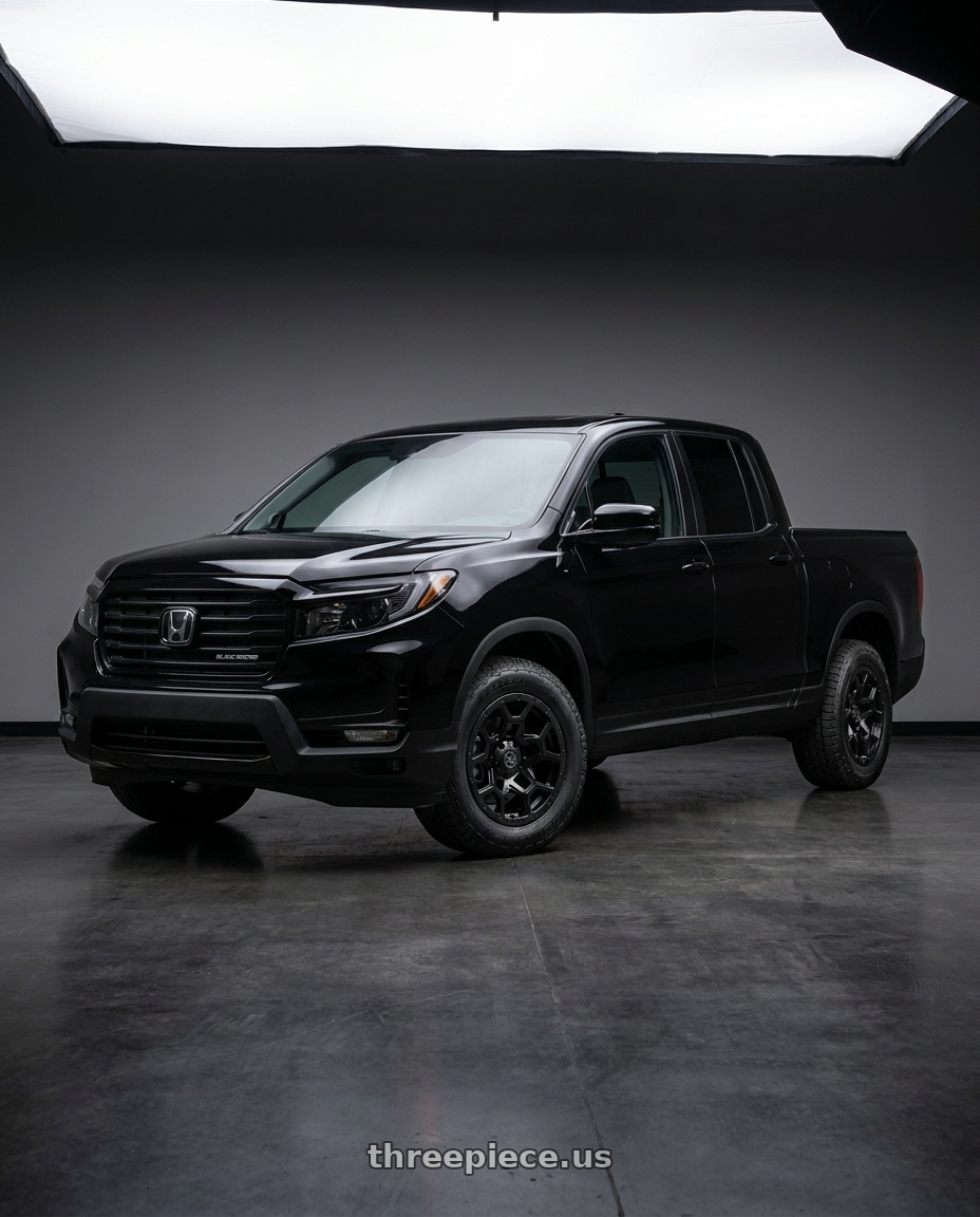 2021 Honda Ridgeline Sport with Black Rhino OVERLAND 5X120 17X8 +35 MATTE BLACK wheels