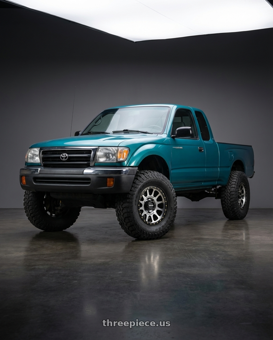 1999 Tacoma extra cab teal  with Method Race Wheels 305MB NV 6x139.7 17x8.5 +0 MACHINED - MATTE BLACK LIP wheels