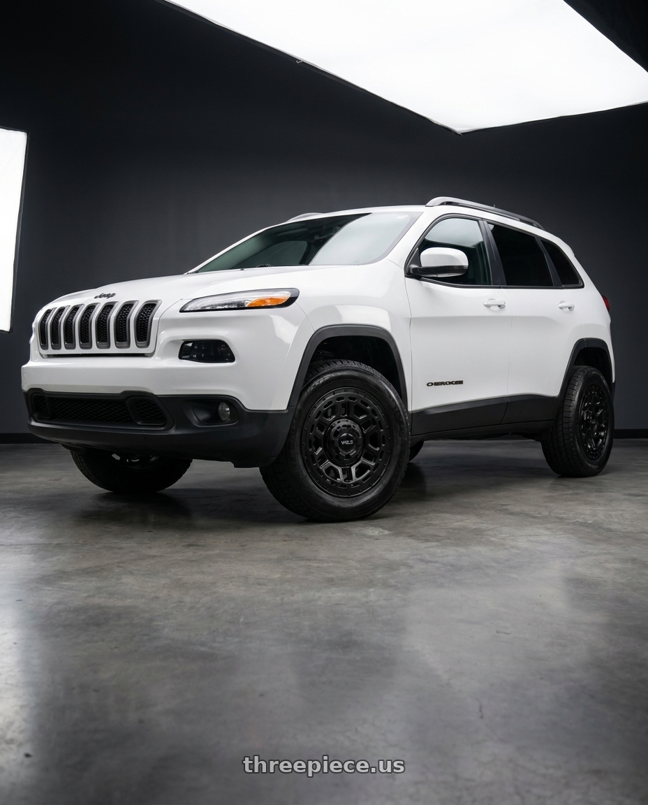 2016 jeep laditude with WELD Off-Road Crux 5x110 17x8.5 +38 Satin Black wheels