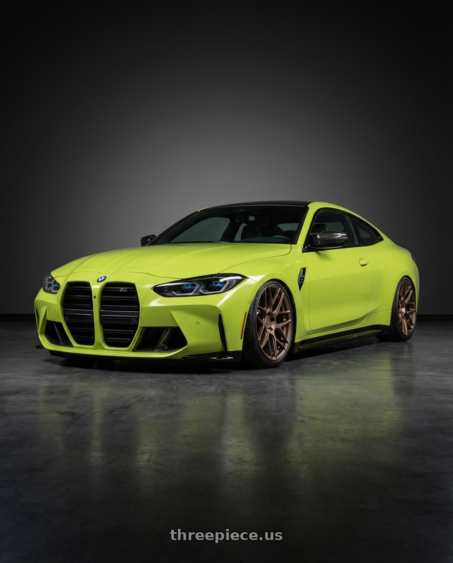 2024 BMW M4 G82 with Aodhan AFF2 5x112 19x8.5+35 Matte Bronze wheels