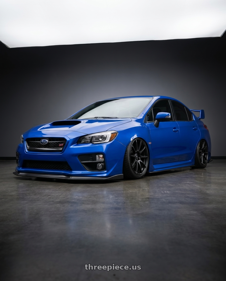 2013 Subaru WRX STI with Ssr Gtv02 5x114.3 18x9+45  FLAT BLACK wheels