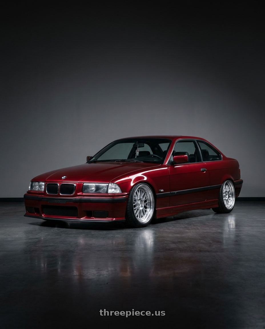 1996 BMW E36 328is with ESR Wheels SR SERIES SR05 5x100 18x8.5 +30 Hyper Silver wheels